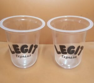 14oz cup pp oval logo 1 warna tanpa tutup - Gambar 2