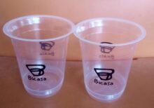 12 oz cup pp datar logo 1 warna tanpa tutup - Gambar 2