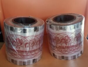 lid sealer cup logo 1 warna 1 roll isi 1000 cup - Gambar 2