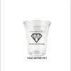 14oz cup PET logo 1 warna plus tutup
