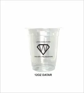12 oz cup pp datar logo 1 warna tanpa tutup